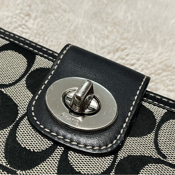 Coach Monogram Black and Gray Wallet - Picture 2 of 5